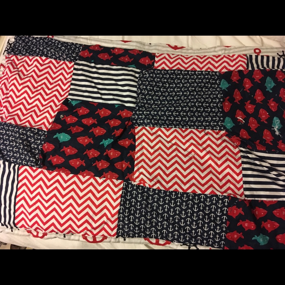 Baby boys crib quilt